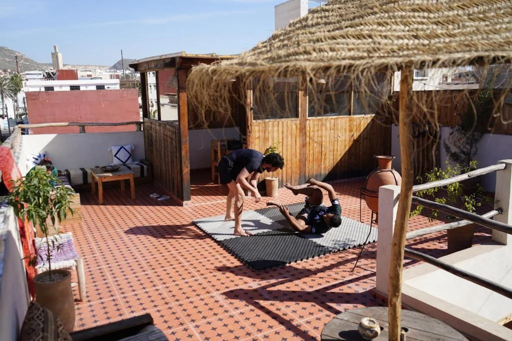 Summer dawn surf at MatnWave BJJ surf camp, Taghazout, Morocco