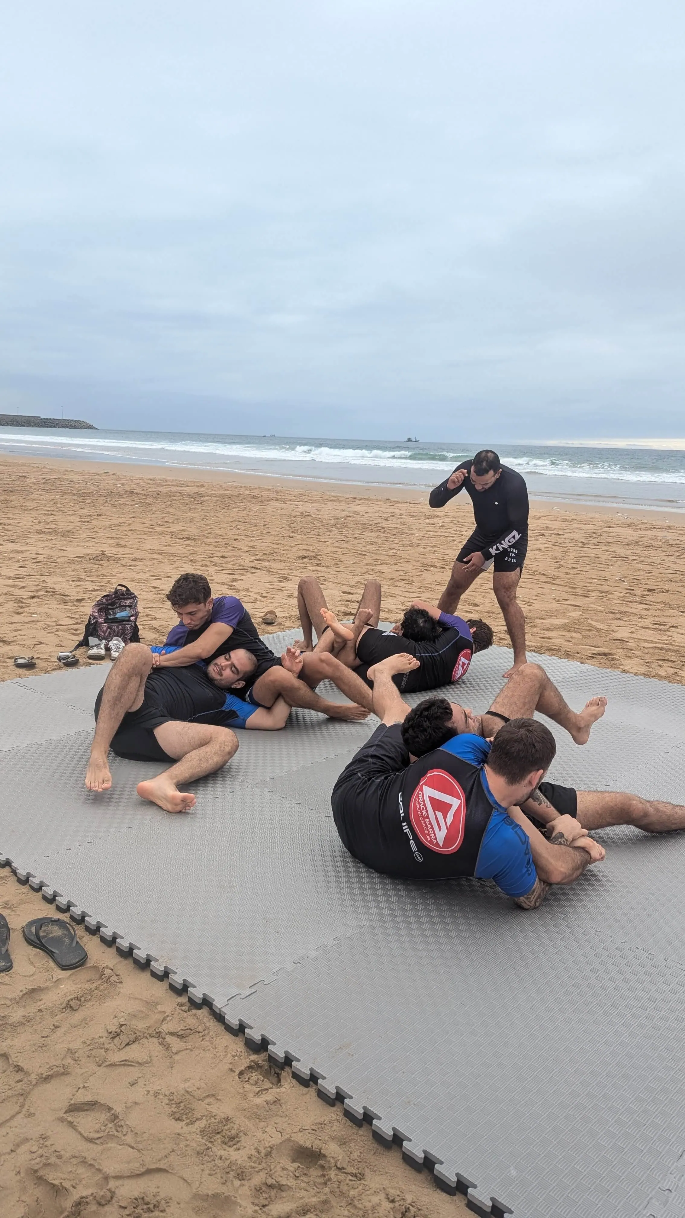 MatnWave BJJ surf camp training session in Morocco
